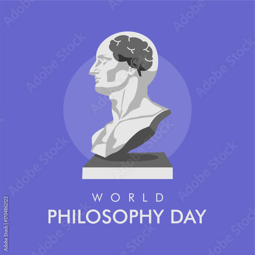 vector world philosophy day poster template