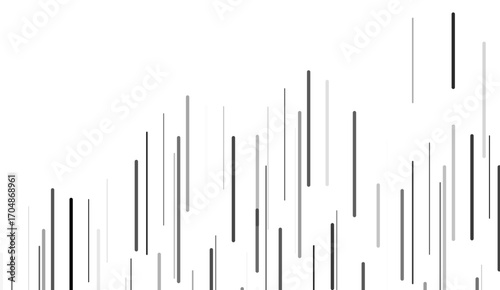 Black gray radial comics style lines, Straight Vertical Lines, isolated on white background. Speed abstract. Vector illustration