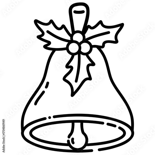 christmas bells with berry