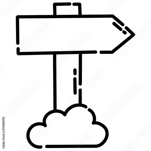 direction signboard vector illustration