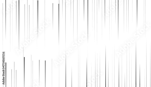 Black radial comics style lines isolated on white background. speed abstract. Vector illustration 