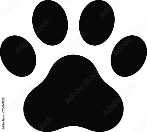 cat paw print vector 