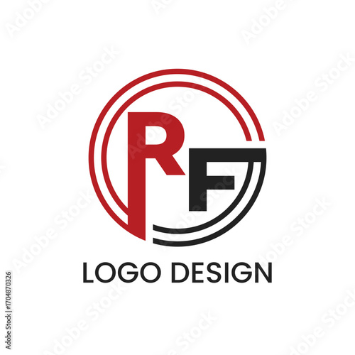 Creative RF Brand Logo Design Template