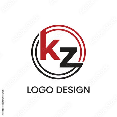 Creative KZ Brand Logo Design Template