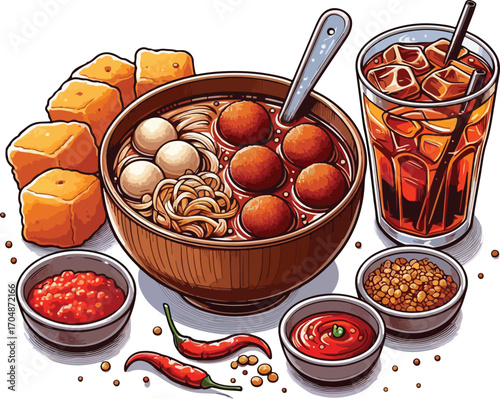 Meatball in bowl