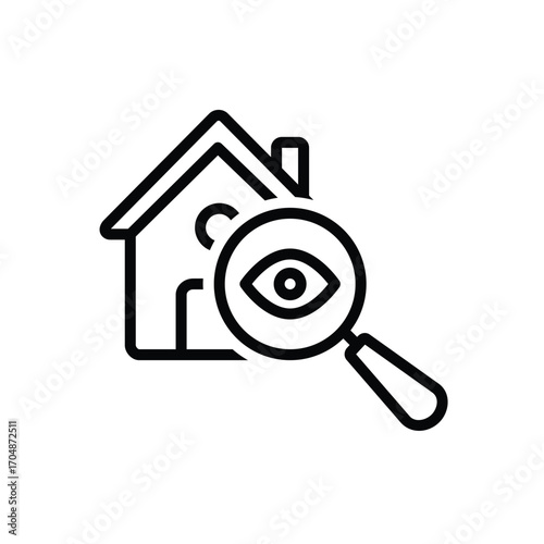 Black line icon for visionary abode