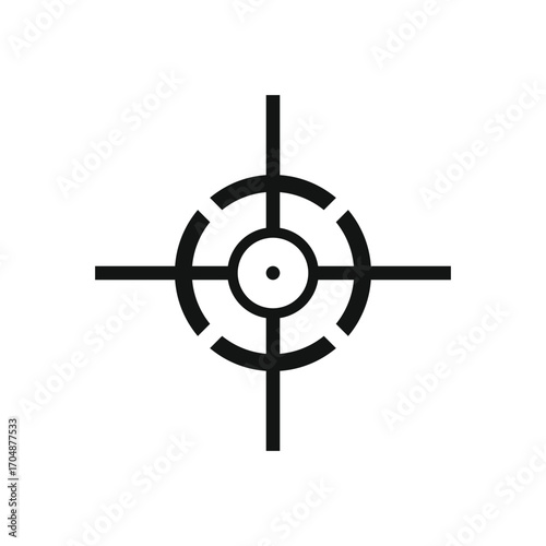Center gravity sign graphic symbol depicted template