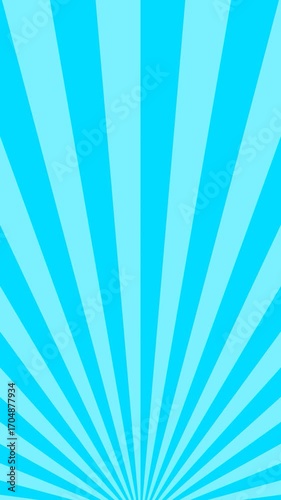 Bright Blue Background with Radiating Stripes for Design Projects