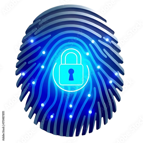 Fingerprint Lock Icon – Biometric Security for Digital Payments