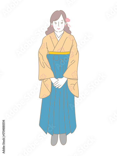 イラスト　女性　式