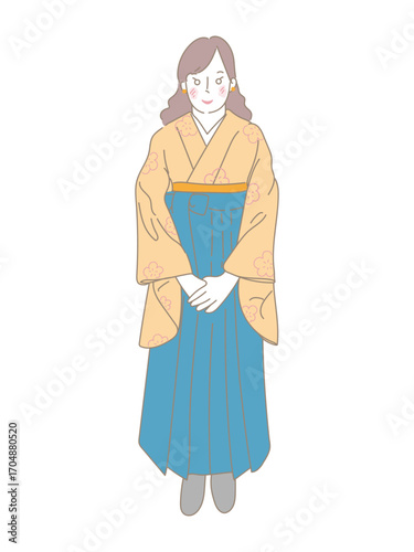 イラスト　女性　式