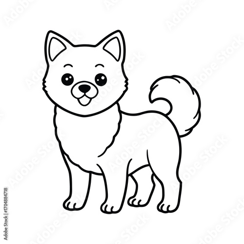 cute puppy kawaii dog lovely animal vector icon