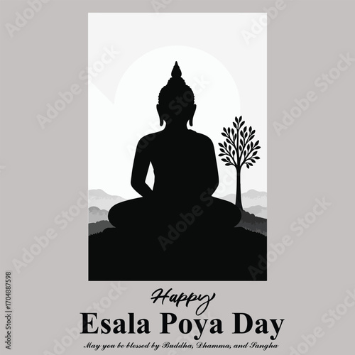 Esala poya day greeting post