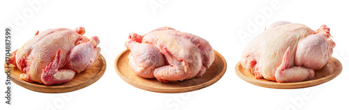 Raw Whole Chicken Isolated on Transparent Background – Fresh Poultry Meat