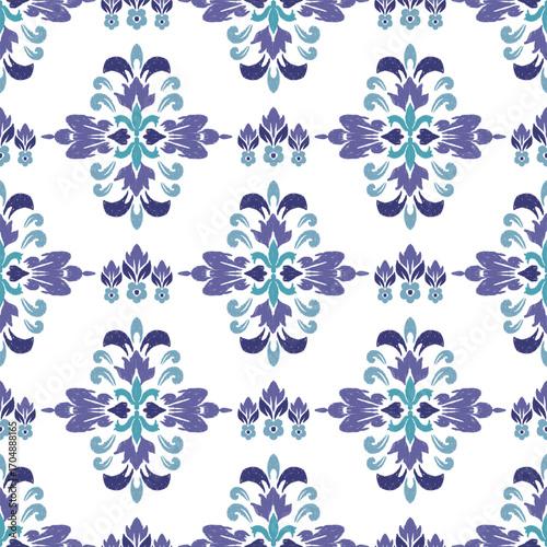 Motifs Ikat floral paisley embroidery floral.ikat ethnic oriental pattern traditional.Ikat embroidery style abstract embroidery design for decoration,clothing,wrapping,sarong, texture,fabric