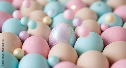 Pastel Easter Eggs BackgroundPerfect for Spring Holiday Designs