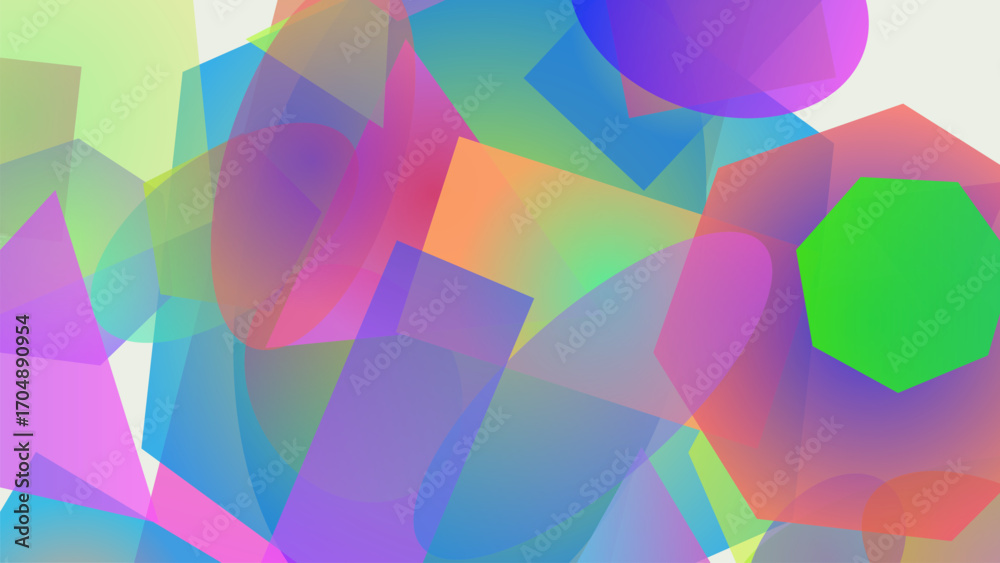 Obraz premium Abstract Geometric Pattern with Bright Colors and Gradients