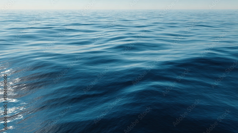 Naklejka premium Ocean's Embrace: Captivating the infinite expanse of the ocean with its gentle waves, inviting a sense of peace, freedom, and the raw beauty of nature's playground.