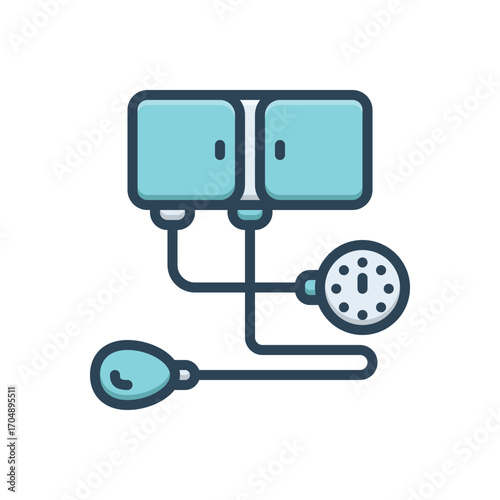 Color illustration icon for pressure measurement