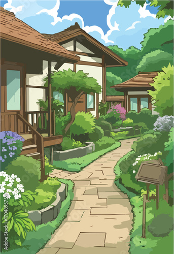 house in the garden