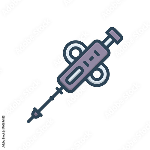 Color illustration icon for biopsy