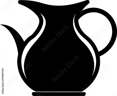 Silhouette Vector Illustration of a Traditional Water Well