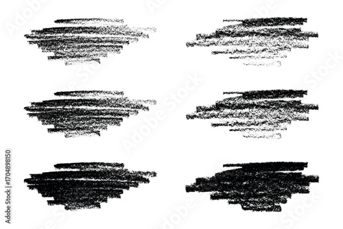 Set of brush paint stroke texture swatch Hand painted background Ink scribble dab clipart Paint smudge for tags and stamps design