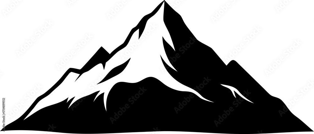 Naklejka premium Mountain Top or Summit Icon