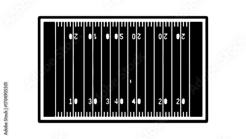 American football field with transparent background