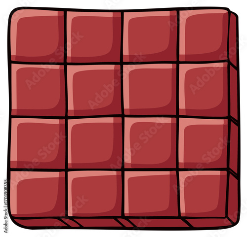 Abstract block illustration with square shapes forming a three dimensional design with geometric patterns