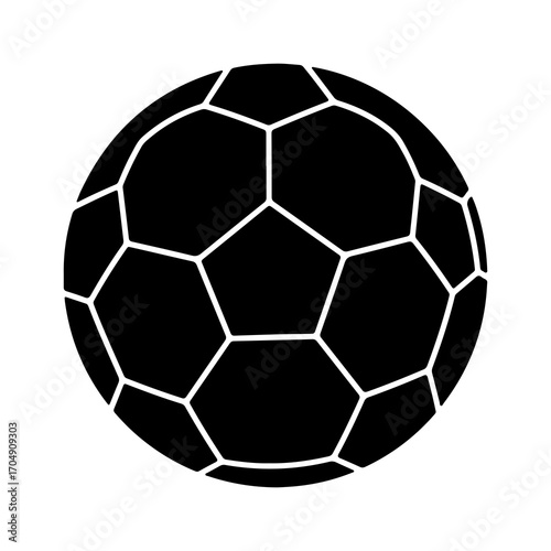Black and white soccer ball with transparent background