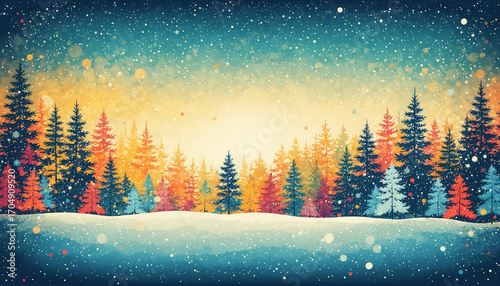 a stylized winter landscape...