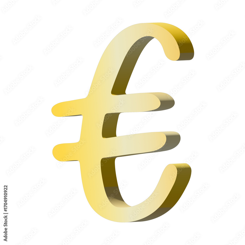 Obraz premium 3d euro currency symbol. Single element for design