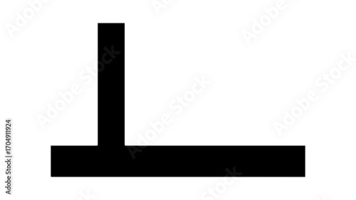 Black letter t shape with transparent background