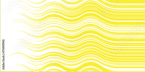 abstract simple yellow white thin to thick blend line wave pattern.
