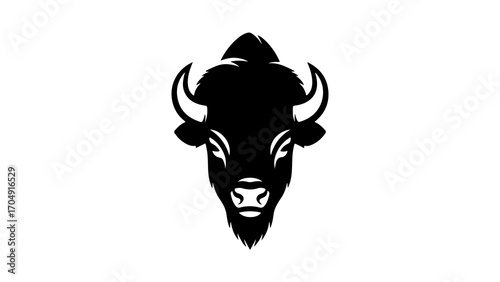 Buffalo head with transparent background