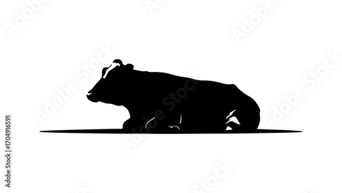 Buffalo silhouette with transparent background