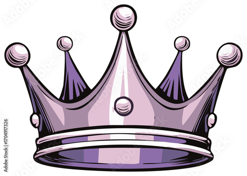 Majestic Purple Crown Vector Illustration for Royalty and Leadership Concepts