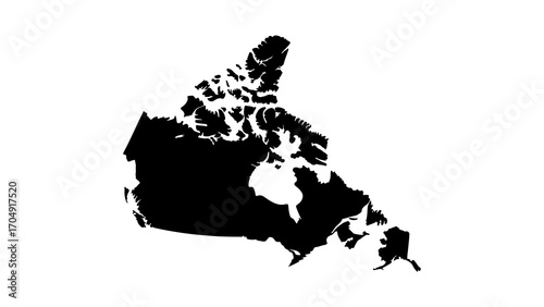 Canada map with transparent background
