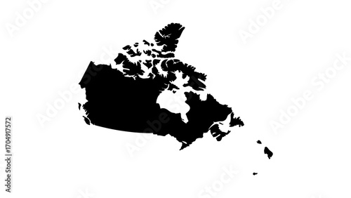 Canada map with transparent background