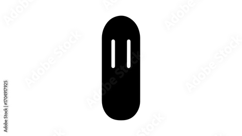 Capsule pill with transparent background