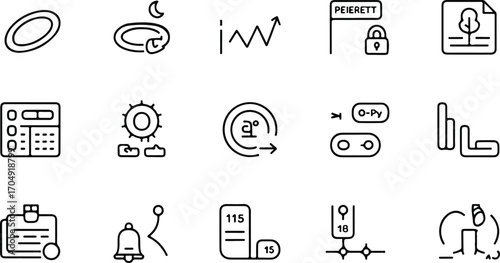  Student loan management icons – minimalist line art for repayment, forgiveness, interest, and financial planning