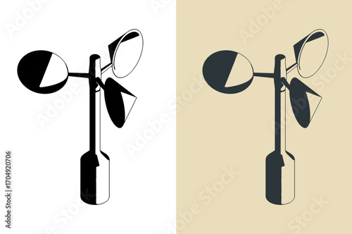 Anemometer stylized illustrations