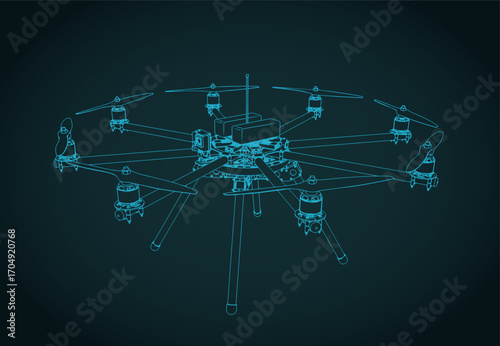 Drone octocopter blueprint