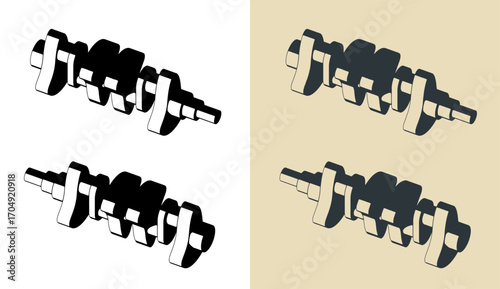 Engine crankshaft illustrations
