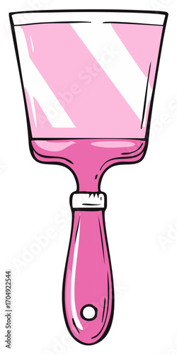 Pink Paint Scraper with Thick Handle and Metal Blade for Home Improvement