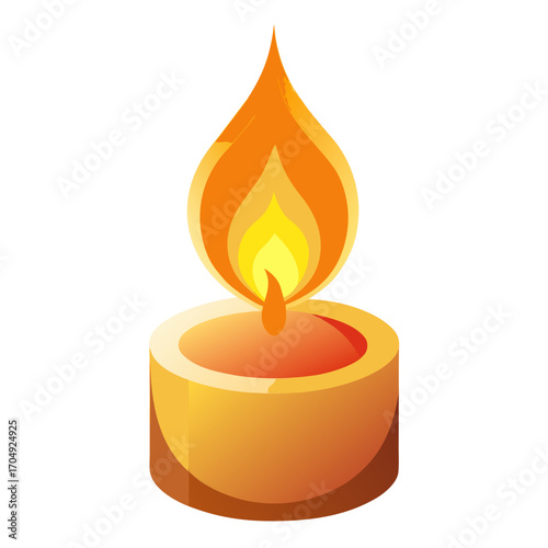 vector burning candle
