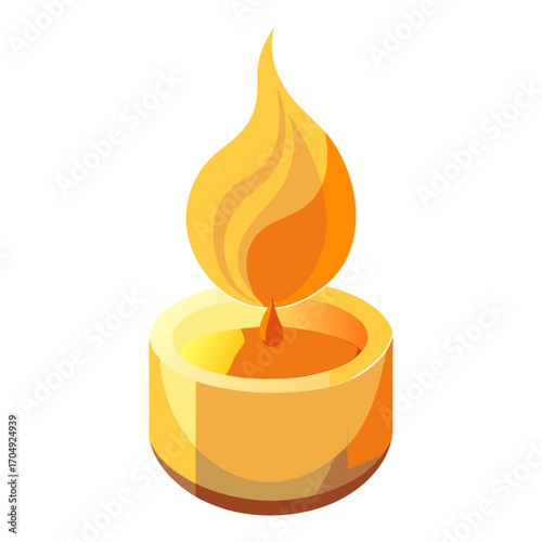 vector burning candle
