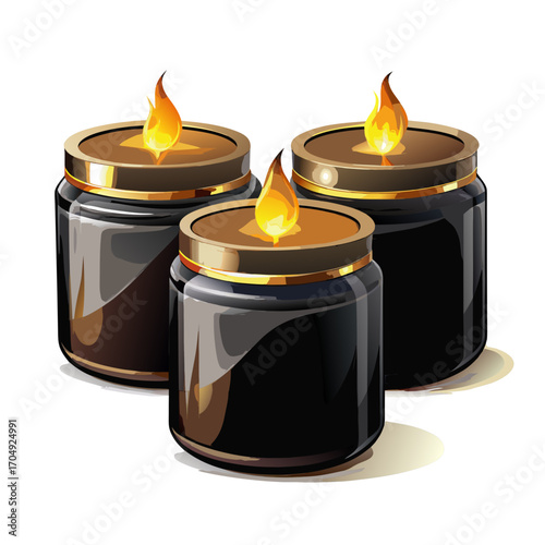 illustration of a burning candle