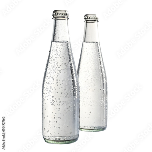 Wallpaper Mural Photoreal render of glossy clear glass bottle with smooth reflective surface Torontodigital.ca